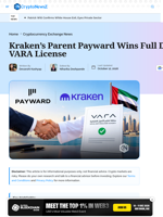 Kraken's Parent Payward Wins Full Dubai VARA License
