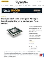 ByteDance in talks to acquire AI chips from Iluvatar CoreX in push away from Nvidia