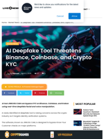 AI Deepfake Tool Threatens Crypto KYC Security