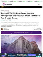 Samourai Wallet Developer Receives Maximum Sentence