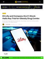 Eli Lilly and Company ($LLY) Stock: Halts Key Trial for Obesity Drug Combo