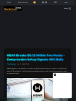 HBAR Breaks $0.12 Within Two Weeks - Compression Setup Signals 40% Rally - Blockchain.News