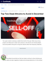 Top Two Dead Altcoins to Avoid in December