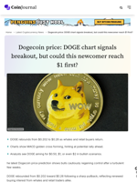 Dogecoin price: DOGE chart signals breakout, but could this newcomer reach $1 first? - CoinJournal