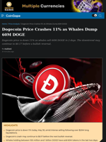 Dogecoin Price Crashes 11% as Whales Dump 60M DOGE