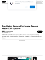 Top-Rated Crypto Exchange Teases Major XRP Update - U.Today
