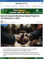 KuCoin Expands Menstrual Equity Project to The Bahamas in 2025 - TheNewsCrypto