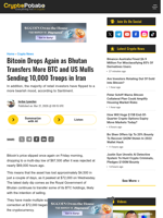 Bitcoin Drops Again as Bhutan Transfers More BTC and US Mulls Sending 10,000 Troops in Iran