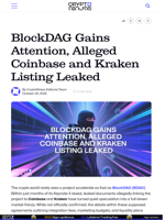 BlockDAG Gains Attention, Alleged Coinbase and Kraken Listing Leaked