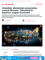 Chainlink, Blockchain Association Launch 50-state ‘Tokenized in America’ Crypto Scorecard - Coinspeaker