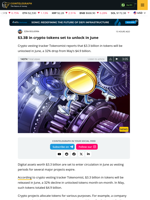 $3.3 billion in tokens will be unlocked in June