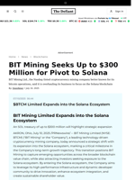 BIT Mining Seeks Up to $300 Million for Pivot to Solana - 