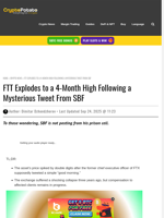 FTT Explodes to a 4-Month High Following a Mysterious Tweet From SBF