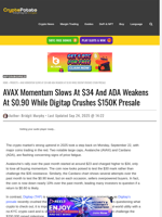 AVAX Momentum Slows At $34 And ADA Weakens At $0.90 While Digitap Crushes $150K Presale