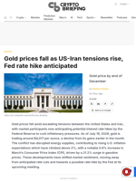 Gold prices fall as US-Iran tensions rise, Fed rate hike anticipated