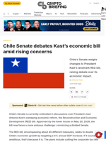 Chile Senate debates Kast’s economic bill amid rising concerns