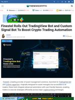 Finestel Rolls Out TradingView Bot and Custom Signal Bot To Boost Crypto Trading Automation