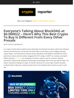 Everyone's Talking About BlockDAG at $0.000022 – Here's Why This Best Crypto To Buy Is Different From Every Other Presale