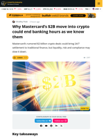 Why Mastercard’s $2-Billion Crypto Move Could End Traditional Banking Hours