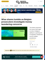 Wise shares tumble as Belgian prosecutors investigate money laundering concerns