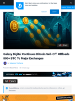 Galaxy Digital Continues Bitcoin Sell-Off: Offloads 800+ BTC To Major Exchanges | Bitcoinist.com