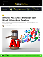 Bitfarms Announces Transition from Bitcoin Mining to AI Services - CoinCentral