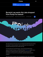 Burwick Law wants Jito Labs dropped from Pump Fun lawsuit