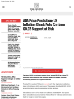 ADA Price Prediction: US Inflation Shock Puts Cardano $0.23 Support at Risk