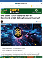 BNB Slides 10%: Can Buyers Halt the Downtrend, or Will Selling Pressure Continue?