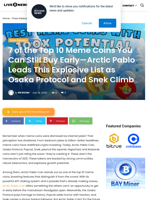 7 of the Top 10 Meme Coins You Can Still Buy Early—Arctic Pablo Leads This Explosive List as Osaka Protocol and Snek Climb | Live Bitcoin News