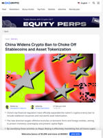 China’s Crypto Ban Just Got Worse For Stablecoins and RWAs
