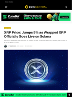 XRP Price: Jumps 5% as Wrapped XRP Officially Goes Live on Solana - CoinCentral