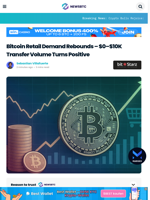 Bitcoin Retail Demand Rebounds – $0–$10K Transfer Volume Turns Positive