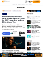 Bitcoin Holds the Range: What Market Experts Expect for BTC’s Year-End and the 2026 Macro Turn – Crypto News Bitcoin News