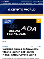 Cardano spikes as Grayscale files to launch ETF on the NYSE: CNBC Crypto World