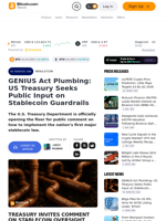 GENIUS Act Plumbing: US Treasury Seeks Public Input on Stablecoin Guardrails – Regulation Bitcoin News
