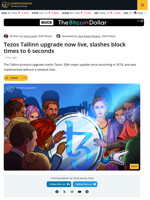 Tezos Upgrades to Tallinn, Block Times Fall to 6 Seconds