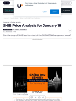 SHIB Price Analysis for January 18 - U.Today