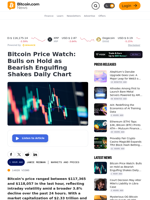 Bitcoin Price Watch: Bulls on Hold as Bearish Engulfing Shakes Daily Chart – Markets and Prices Bitcoin News