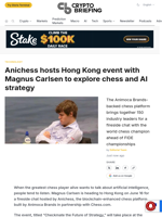 Anichess hosts Hong Kong event with Magnus Carlsen to explore chess and AI strategy