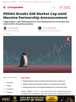 PENGU Tops $2 B Market Cap on Massive Partnership Deal