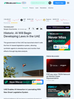 Historic: AI Will Begin Developing Laws in the UAE – Technology Bitcoin News