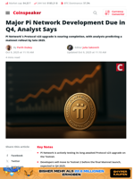 Major Pi Network Development Due in Q4, Analyst Says - Coinspeaker