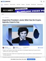 Argentina’s President Milei Turns Pro-Bitcoin Hopes Upside Down
