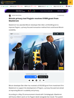 Bitcoin privacy tool Payjoin receives $100K grant from Maelstrom