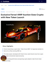 Exclusive Ferrari 499P Auction Goes Crypto with New Token Launch