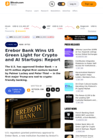 Erebor Bank Wins US Green Light for Crypto and AI Startups: Report – News Bytes Bitcoin News
