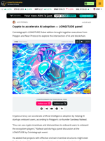 Crypto to accelerate AI adoption — LONGITUDE panel