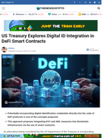 US Treasury Explores Digital ID Integration in DeFi Smart Contracts - TheNewsCrypto