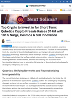 Top Crypto to Invest in for Short Term: Qubetics Crypto Presale Raises $14M with 181% Surge, Cosmos & SUI Innovation 